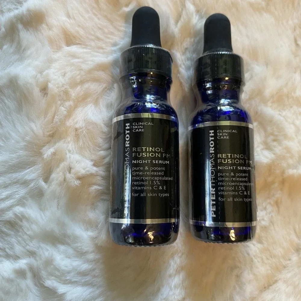 Peter Thomas Roth Retinol Fusion PM Night Serum 0.4 oz Travel Size LOT OF 2 NEW